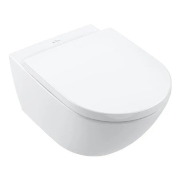 Villeroy & Boch 4670TSR1 - Inodoro suspendido SUBWAY 3.0 con asiento SoftClose, cerámica/blanco