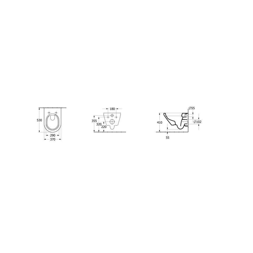 Villeroy & Boch 4694C001 - Inodoro suspendido ARCHITECTURA cerámica/blanco