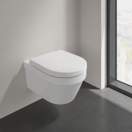 Villeroy & Boch 4694HR01 - Inodoro suspendido con asiento SoftClose ARCHITECTURA cerámica/blanco