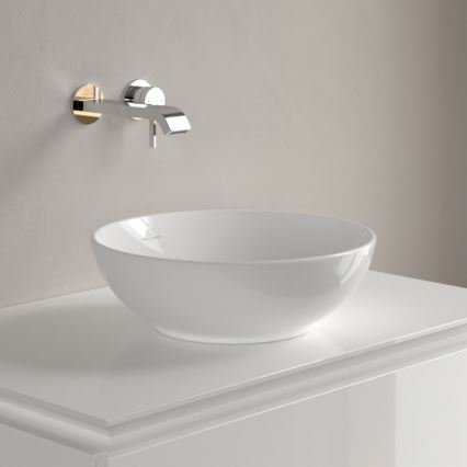 Villeroy & Boch 4A450001 - Lavabo sobre encimera LOOP&FRIENDS, Ø 38 cm, cerámica/blanco