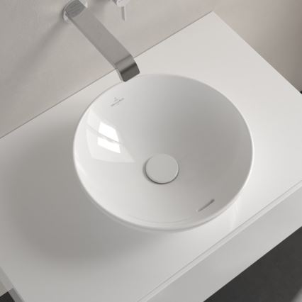 Villeroy & Boch 4A450001 - Lavabo sobre encimera LOOP&FRIENDS, Ø 38 cm, cerámica/blanco