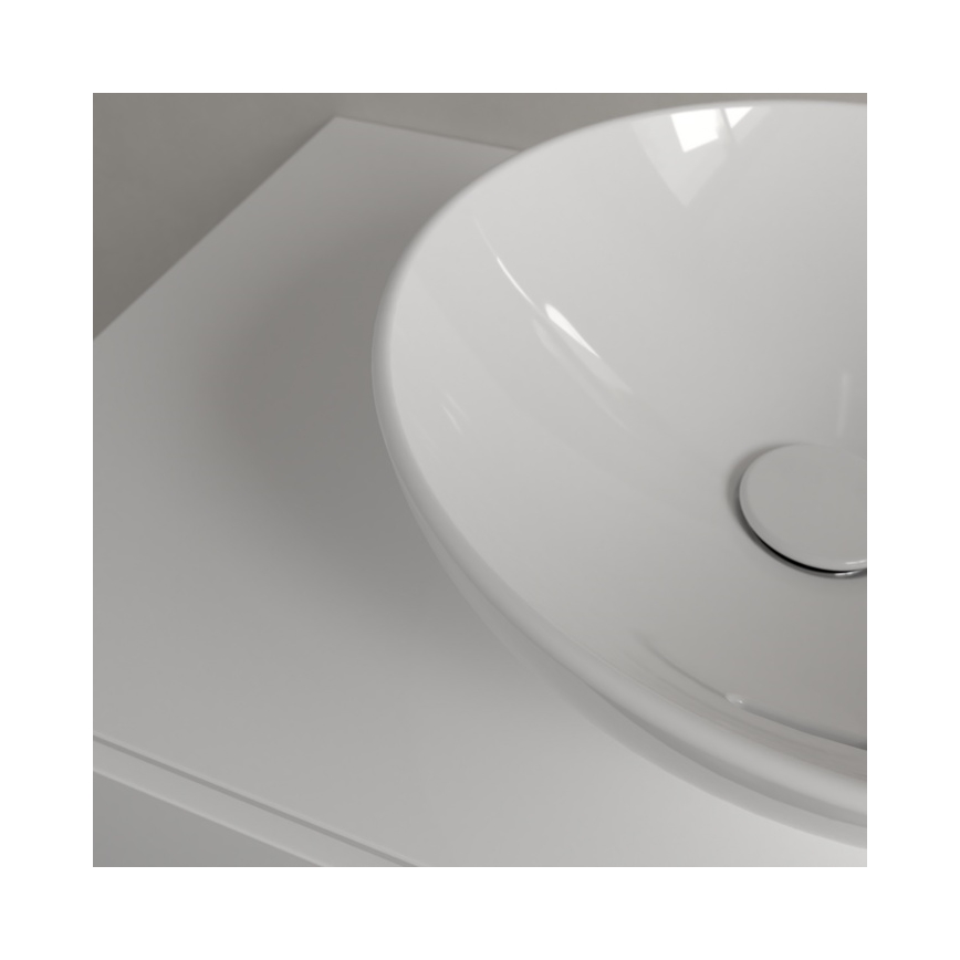 Villeroy & Boch 4A450001 - Lavabo sobre encimera LOOP&FRIENDS, Ø 38 cm, cerámica/blanco