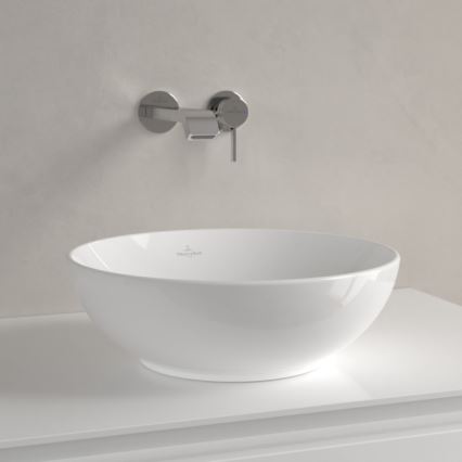 Villeroy & Boch 4A450001 - Lavabo sobre encimera LOOP&FRIENDS, Ø 38 cm, cerámica/blanco