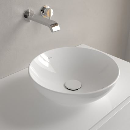 Villeroy & Boch 4A450001 - Lavabo sobre encimera LOOP&FRIENDS, Ø 38 cm, cerámica/blanco