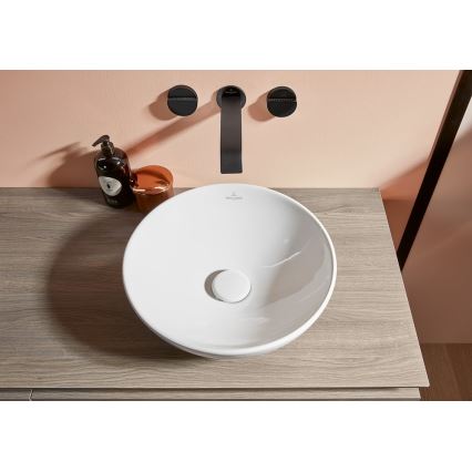 Villeroy & Boch 4A450001 - Lavabo sobre encimera LOOP&FRIENDS, Ø 38 cm, cerámica/blanco