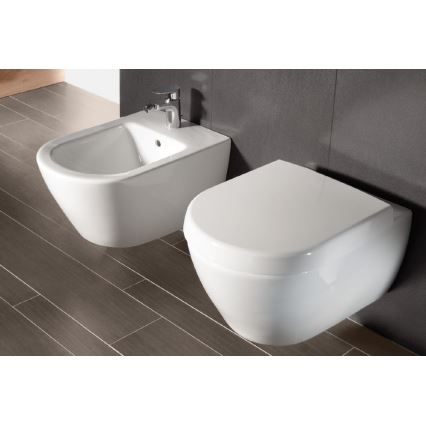 Villeroy & Boch 540000R1 - Bidé suspendido SUBWAY 2.0 37x56,5 cm, cerámica blanca