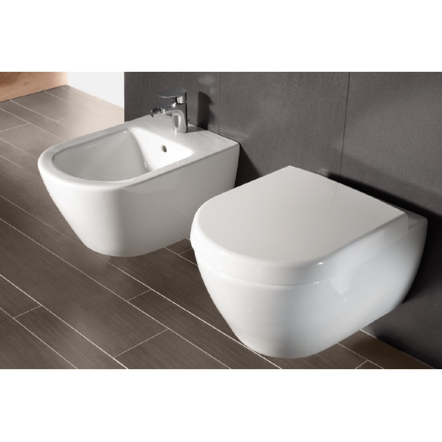 Villeroy & Boch 540000R1 - Bidé suspendido SUBWAY 2.0 37x56,5 cm, cerámica blanca
