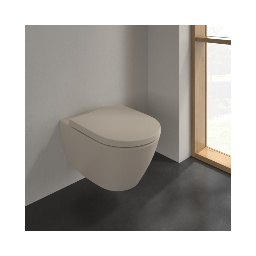 Villeroy & Boch 5614R0AM - Inodoro suspendido SUBWAY 2.0 cerámica/beige