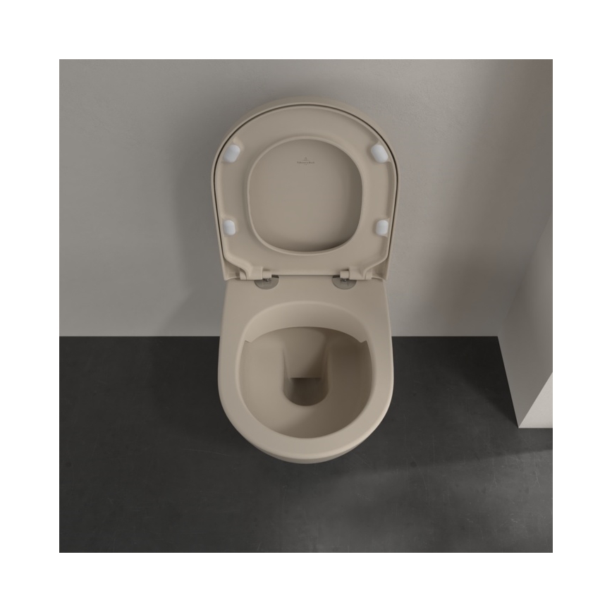 Villeroy & Boch 5614R0AM - Inodoro suspendido SUBWAY 2.0 cerámica/beige