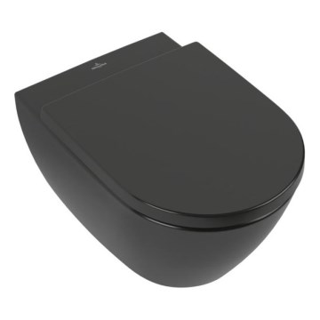 Villeroy & Boch 5614R0R7 - Inodoro suspendido SUBWAY, cerámica, color negro