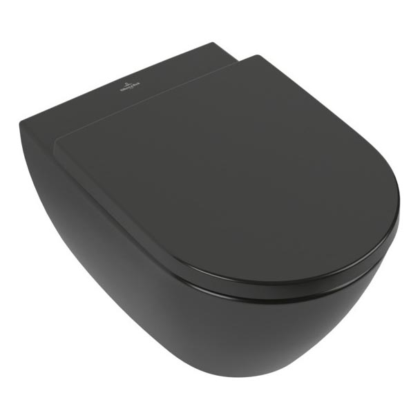 Villeroy & Boch 5614R0R7 - Inodoro suspendido SUBWAY, cerámica, color negro