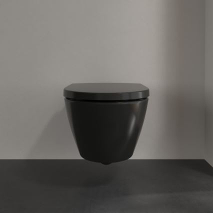 Villeroy & Boch 5614R0R7 - Inodoro suspendido SUBWAY, cerámica, color negro