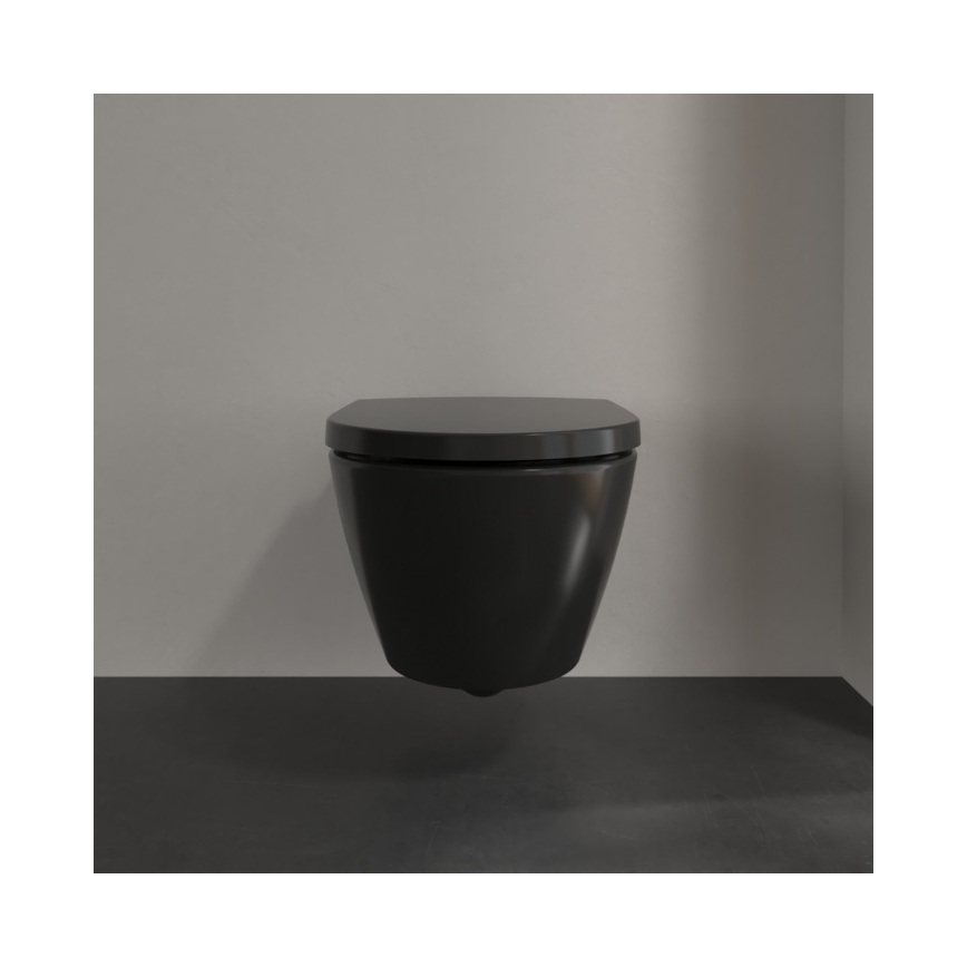 Villeroy & Boch 5614R0R7 - Inodoro suspendido SUBWAY, cerámica, color negro