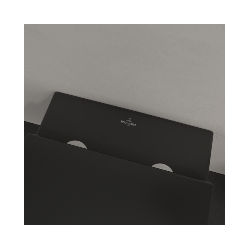 Villeroy & Boch 5614R0R7 - Inodoro suspendido SUBWAY, cerámica, color negro