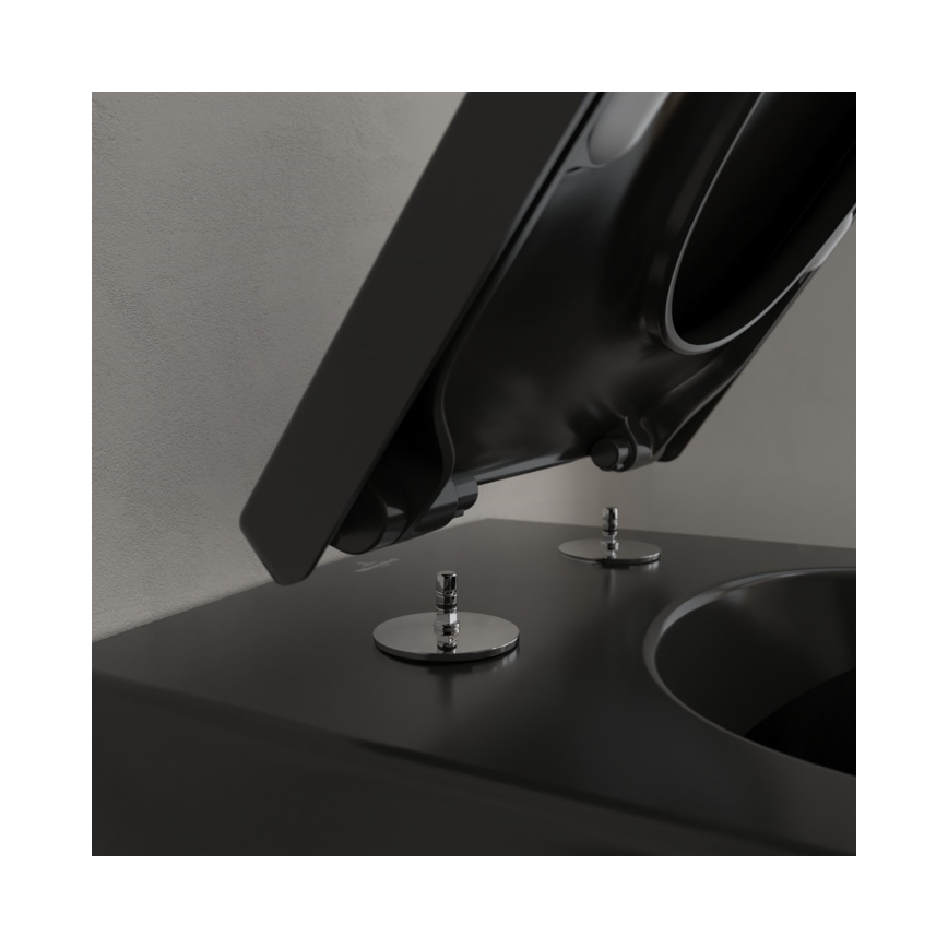 Villeroy & Boch 5614R0R7 - Inodoro suspendido SUBWAY, cerámica, color negro