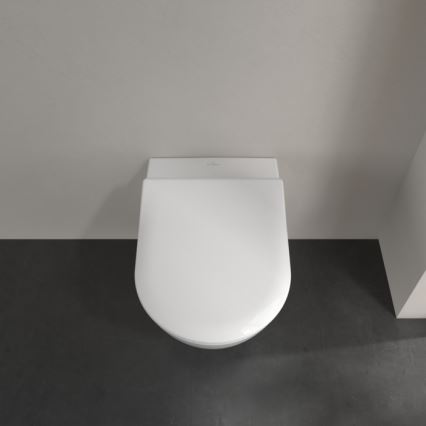 Villeroy & Boch 5614R201 - Inodoro suspendido con asiento SoftClose SUBWAY 2.0 cerámica/blanco