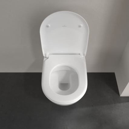 Villeroy & Boch 5614R201 - Inodoro suspendido con asiento SoftClose SUBWAY 2.0 cerámica/blanco