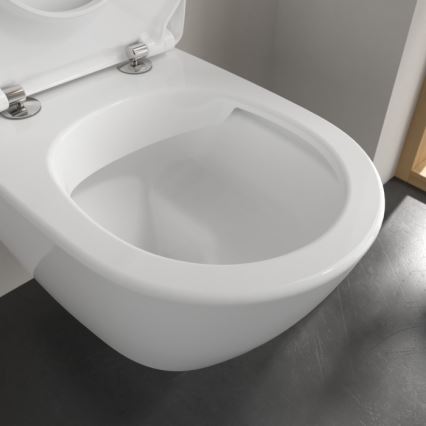 Villeroy & Boch 5614R201 - Inodoro suspendido con asiento SoftClose SUBWAY 2.0 cerámica/blanco