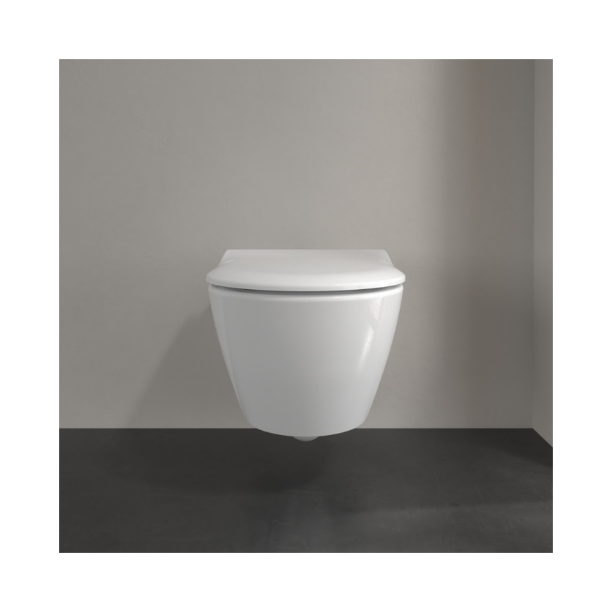 Villeroy & Boch 5614R2R1 - Inodoro suspendido con asiento SoftClose SUBWAY 2.0 cerámica/blanco