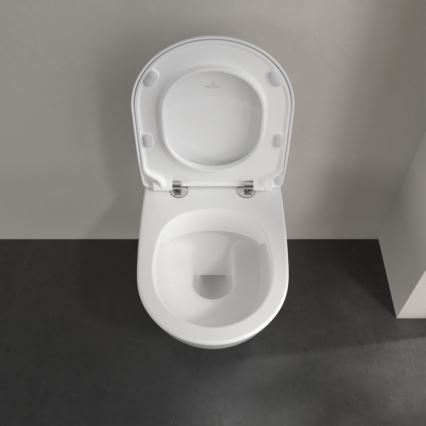 Villeroy & Boch 5614R2R1 - Inodoro suspendido con asiento SoftClose SUBWAY 2.0 cerámica/blanco