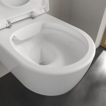 Villeroy & Boch 5656HR01 - Inodoro suspendido con asiento SoftClose AVENTO cerámica/blanco