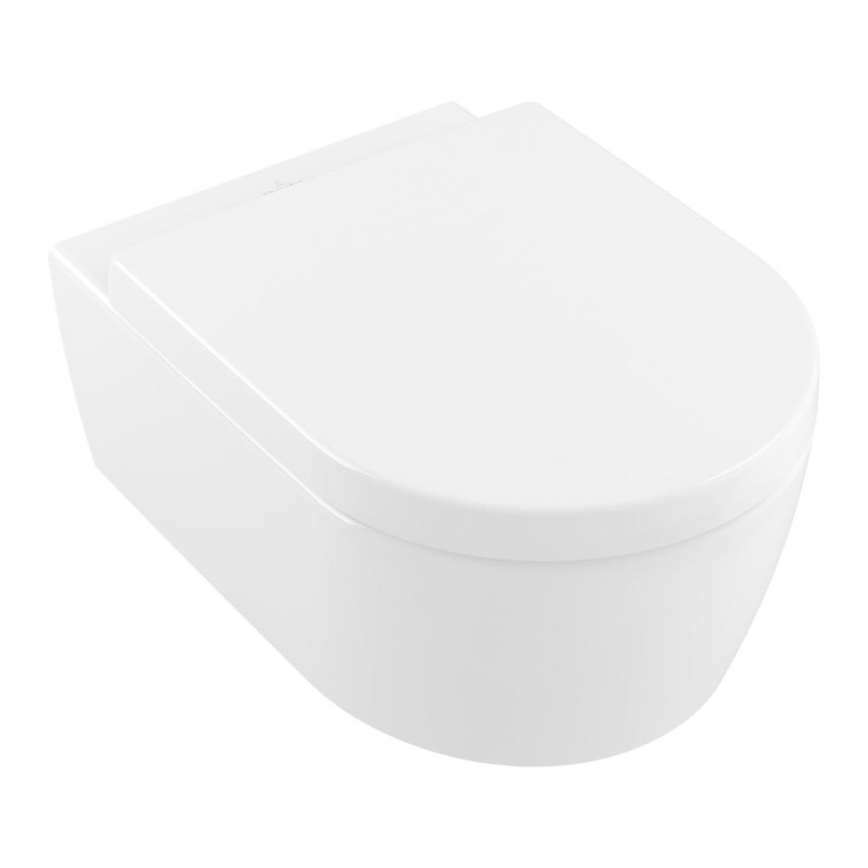 Villeroy & Boch 5656HRR1 - Inodoro suspendido con asiento SoftClose AVENTO cerámica/blanco