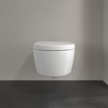 Villeroy & Boch 5656HRR1 - Inodoro suspendido con asiento SoftClose AVENTO cerámica/blanco