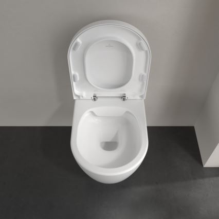 Villeroy & Boch 5656HRR1 - Inodoro suspendido con asiento SoftClose AVENTO cerámica/blanco