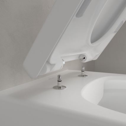 Villeroy & Boch 5656HRRW - Inodoro suspendido con asiento con cierre suave SoftClose AVENTO cerámica/blanco