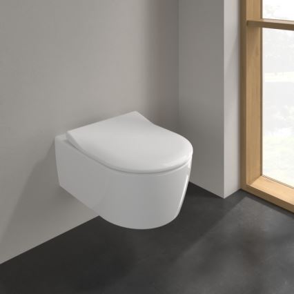Villeroy & Boch 5656RS01 - Inodoro suspendido AVENTO con asiento SoftClose, cerámica/blanco
