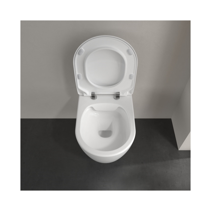 Villeroy & Boch 5656RS01 - Inodoro suspendido AVENTO con asiento SoftClose, cerámica/blanco