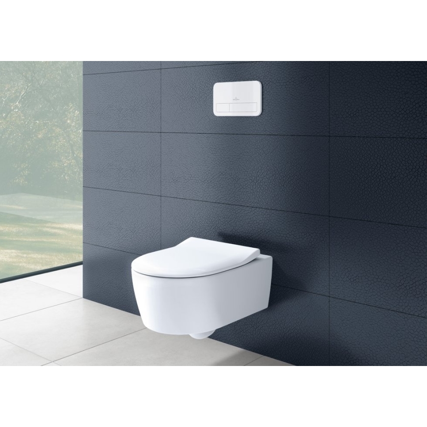 Villeroy & Boch 5656RS01 - Inodoro suspendido AVENTO con asiento SoftClose, cerámica/blanco