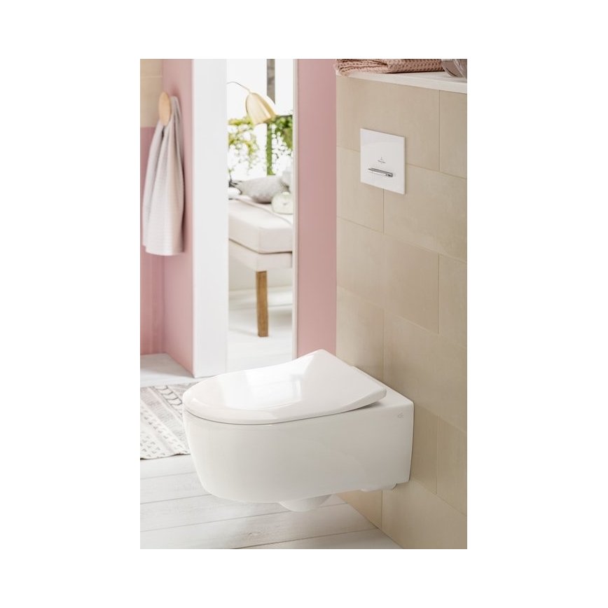 Villeroy & Boch 5656RS01 - Inodoro suspendido AVENTO con asiento SoftClose, cerámica/blanco