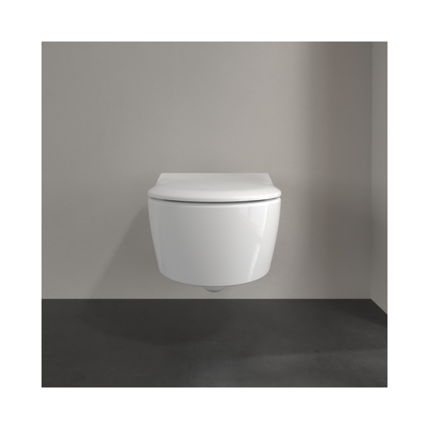 Villeroy & Boch 5656RSR1 - Inodoro suspendido AVENTO con asiento SoftClose, cerámica blanca