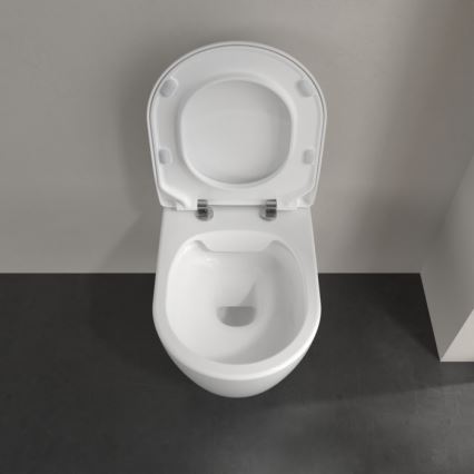 Villeroy & Boch 5656RSR1 - Inodoro suspendido AVENTO con asiento SoftClose, cerámica blanca