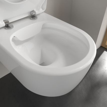 Villeroy & Boch 5656RSR1 - Inodoro suspendido AVENTO con asiento SoftClose, cerámica blanca