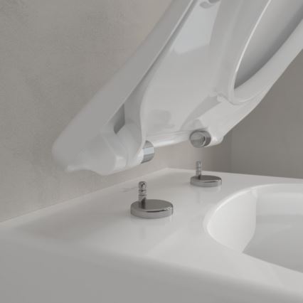 Villeroy & Boch 5656RSR1 - Inodoro suspendido AVENTO con asiento SoftClose, cerámica blanca