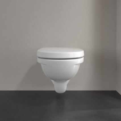 Villeroy & Boch 5660H101 - Inodoro suspendido con asiento O.NOVO cerámica/blanco