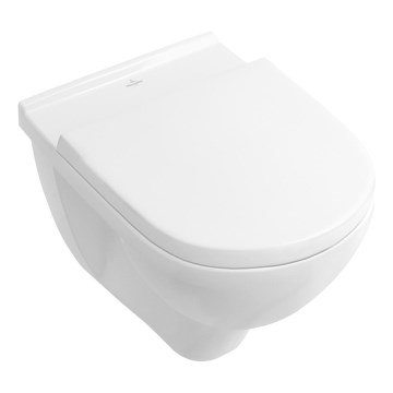 Villeroy & Boch 5660HR01 - Inodoro mural O.NOVO con asiento de cierre amortiguado (SoftClose), cerámica/blanco