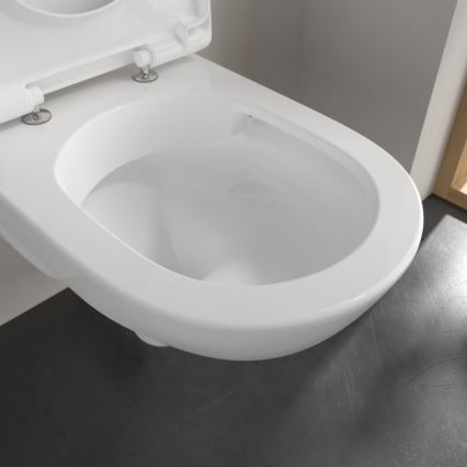 Villeroy & Boch 5660HR01 - Inodoro mural O.NOVO con asiento de cierre amortiguado (SoftClose), cerámica/blanco