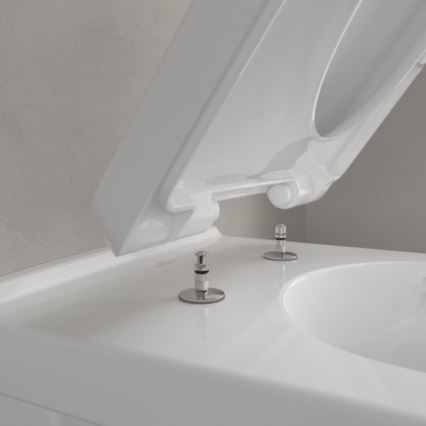 Villeroy & Boch 5660HR01 - Inodoro mural O.NOVO con asiento de cierre amortiguado (SoftClose), cerámica/blanco