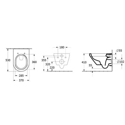 Villeroy & Boch 5684CL01 - Inodoro suspendido con asiento SoftClose ARCHITECTURA cerámica/blanco