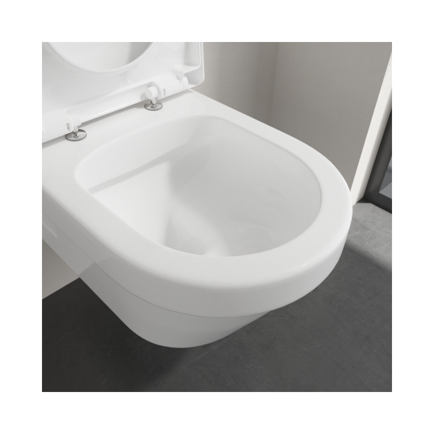 Villeroy & Boch 5684HRR1 - Inodoro suspendido ARCHITECTURA con asiento SoftClose, cerámica/blanco