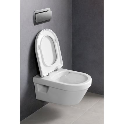 Villeroy & Boch 5684HRR1 - Inodoro suspendido ARCHITECTURA con asiento SoftClose, cerámica/blanco