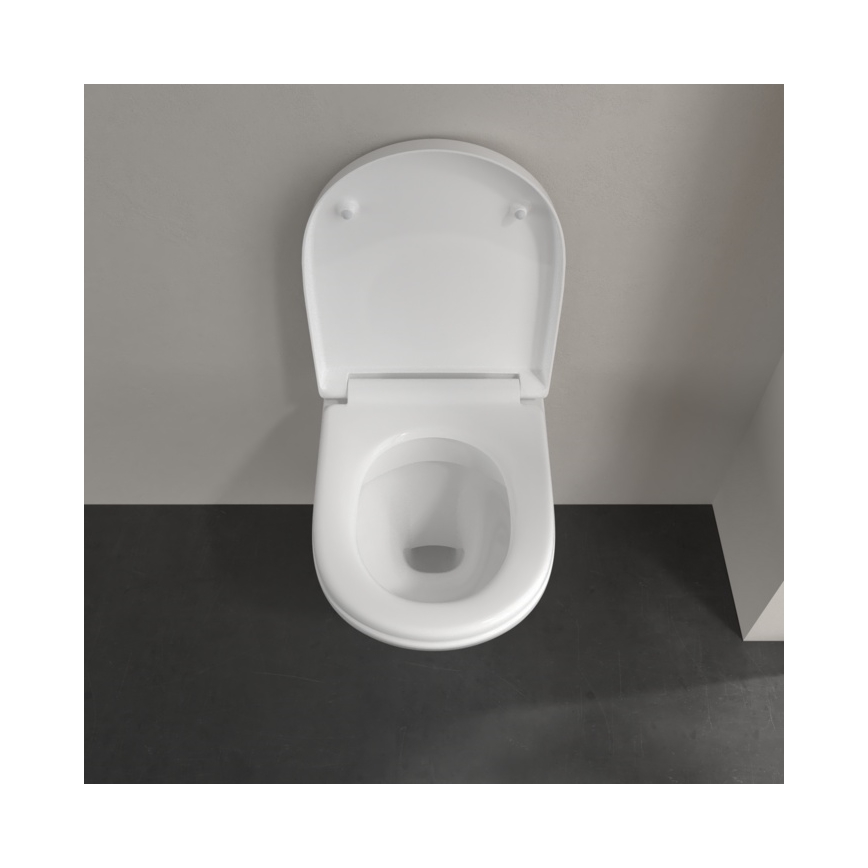 Villeroy & Boch 5688HR01 - Inodoro suspendido con asiento SoftClose O.NOVO cerámica/blanco