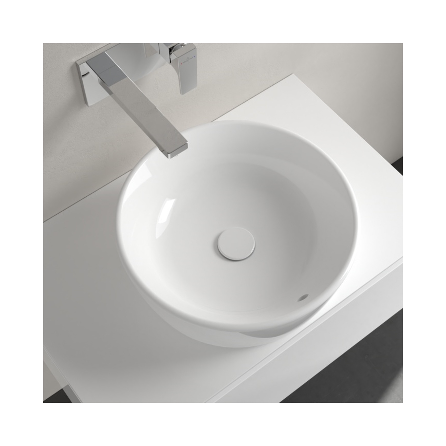 Villeroy & Boch 5A254501 - Lavabo de encimera ARCHITECTURA Ø 45 cm, cerámica/blanco
