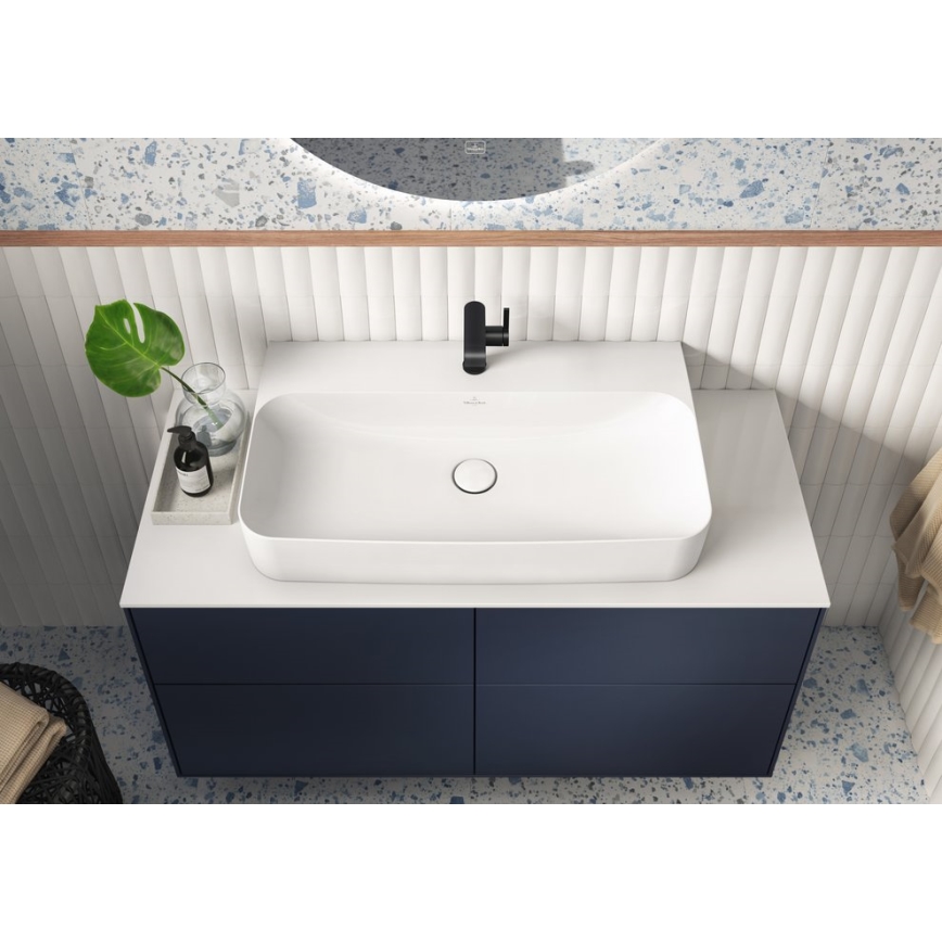Villeroy & Boch 680800RW - Desagüe para lavabo blanco/cromado brillante