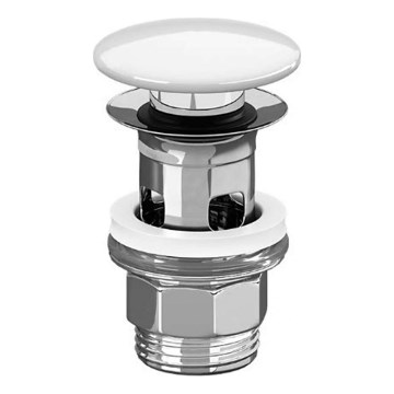 Villeroy & Boch 8L033401 - Desagüe para lavabo CLICK-CLACK, cerámica/cromo brillante