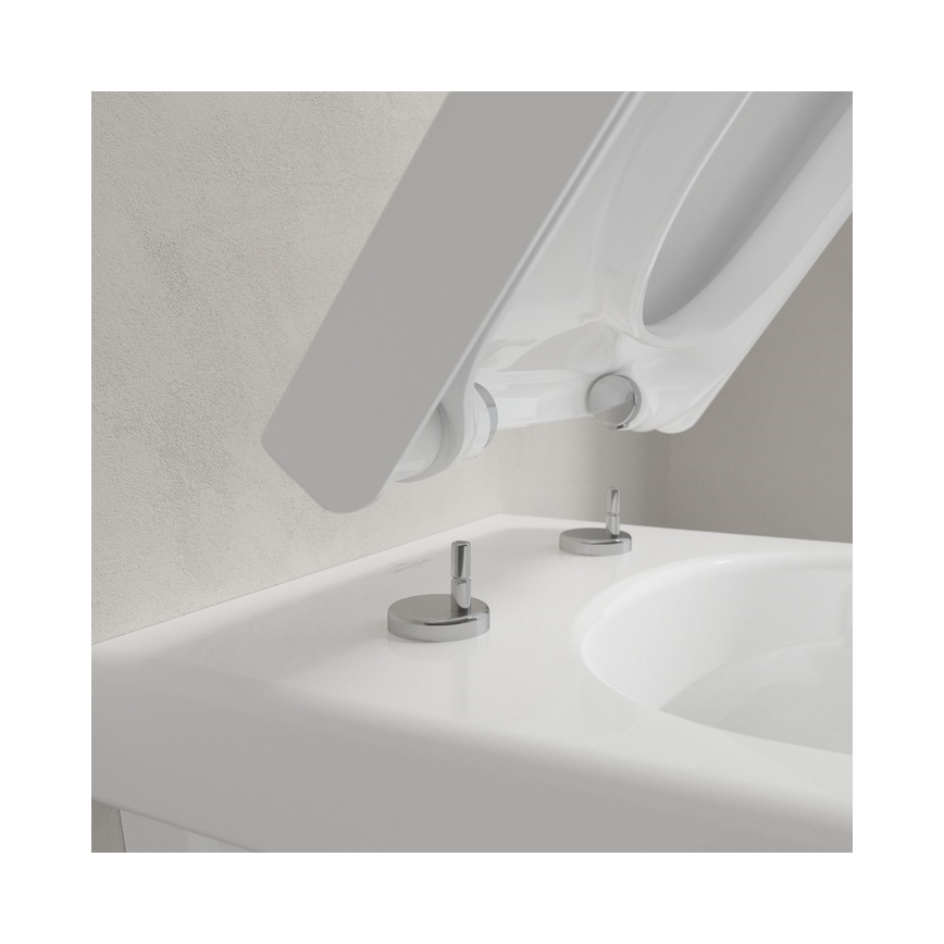 Villeroy & Boch 8M42S101 - Asiento para inodoro SoftClose SUBWAY 3.0 blanco