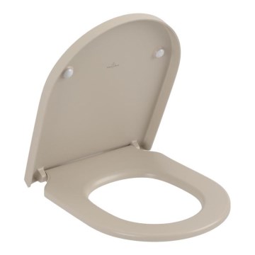 Villeroy & Boch 8M42S1AM - Asiento de inodoro SoftClose SUBWAY 3.0 beige